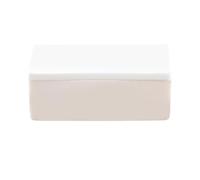 HAOTAISH Creuset Rectangulaire en Corindon Al₂o₃ De Haute Pureté 99% avec Couvercle pour Tests De Laboratoire De Frittage Au Four À Mufle,60×60×25mm
