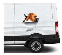 HAOTING Autocollants De Voiture Sticker Chien 3D Autocollant de Voiture 25 cm Allemand Boxer Sticker Voiture Boxer Sticker Chien en colère Sticker Boxer Chien Sticker Amour Mon Boxer ordin