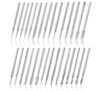 HaoTrade Lot de 30 mini fraises diamantées - Tige de 2,35 mm - Tige diamantée - Fraise en acier tungstène - Fraise rotative - Pour meuler la pierre, le verre, le métal, le polissage, la gravure