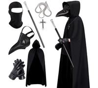 HaoVrisn Costume de médecin de la peste pour enfants, costume d'Halloween amusant et effrayant pour garçons, tenue d'Halloween