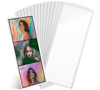 HAOWANWW Lot de 15 cadres photo magnétiques blancs pour réfrigérateur - 5 x 15 cm - Support magnétique flexible en PVC - Pour réfrigérateur, fenêtre, carrelage, mur, porte, cabine photo