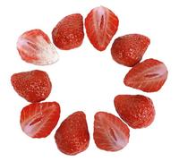 Haowul 10 Pièces Demi-Fraises Blocs De Fraises Artificielles, Fausses Décorations De Fruits pour Maison, Les Fêtes, Les Tables Le Remplissage De Vases, Accessoires De Photographie