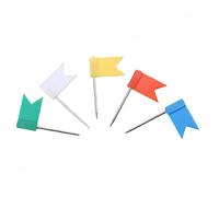 Haowul 50pcs Push Push Pins, Map World Tacked Plastic Plastic Colorful Markings Portes pour Carte De en Liège Photo Hanging Home School Office