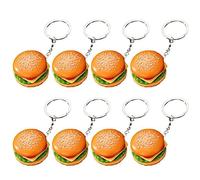 Haowul 8 Pcs Alimentaire Keychain Mini Simulation Keychain Aliments Pendentif Créatif Délicieux Aliments Clés Clés Clés du Pendentif À Main Charmes