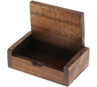 Haowul Boîtes De Rangement en Bois pour Cotons-tiges, Porte-Dents en Bois, Distributeur De Boules De Coton, Conteneur Organisateur avec Couvercle, Mini Étui pour Coton-Tige