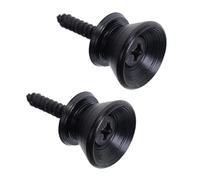 Haowul Boutons De Sangle De Guitare Épingles D'extrémité Metal Guitar Strap Lors Pin avec Vis De Montage Coussins en Caoutchouc pour Acoustique Classical Guitar Ukulele 2 Pcs