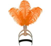 Haowul Coiffe À Plumes De Carnaval, Bandeau De Meneuse De Revue, Bandeau De Concours De Beauté pour Femme, Bandeau Style Années 20, Accessoire De Déguisement pour Mardi Gras
