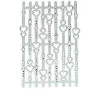 Haowul Falling Hearts Background Father Metal Die Couts, Cœur Dot Cut Dies Dies Cut Pochans for DIY Invitation Carte Scrapbooking Album Decorative Paper Backsing Paper Dies Making Card