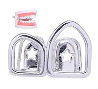 Haowul Hip Hop Hollow Open Face Double Dents Capes Dents De Dents Couverture Punk Grills Cap Cosplay Party Party Rappeur Joan Dents Deccor