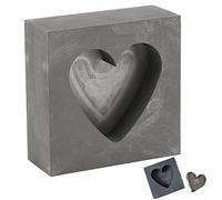 Haowul Moulage De Lingot Moule Coeur en Forme De Graphite Moule Creuset Moule À Haute Densité Graphite Moule en Lingot Argent en Argent pour Artisanat De Bijoux