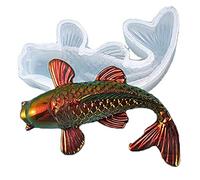 Haowul Moule De Silicone Transparent Chanceux De Poisson en Forme De Poisson en Forme D'époxy Moule De Résine Décorative Moule pour Artisanat Pendant