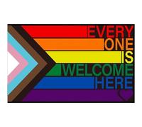 Haowul Paillasson Rainbow Pride Day Tout Le Monde Est Le Bienvenu Ici Tapis De Porte D'entrée Tapis De Arc-en-Ciel pour Décoration D'intérieur D'extérieur LGBT