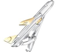 Haowul Pinces À Cravate d'avion pour Hommes, Fermoir Personnalisé en Acier Inoxydable, Or Argent, Accessoires pour Hommes, Bijoux Cadeau