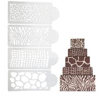 Haowul Pochoirs À Gâteaux De Décoration, 4 Pièces/Ensemble, Outil De Boulangerie, Moules De Décoration en Relief, Moules De Décoration De Bordure De Gâteau pour Maison