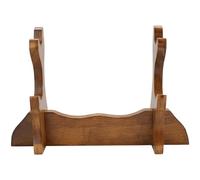 Haowul Stand Wand Stand Two Tiers Wood Samurai Stand Blade Holder Dagger Dispaly Stand Rack pour Le Bureau À Domicile