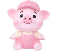 Haowul Tirelire Cochon pour Filles, Jolie Tirelire Cochon, Tirelire en Plastique Incassable, Tirelire Rose, Décoration De Chambre pour Enfants Adultes