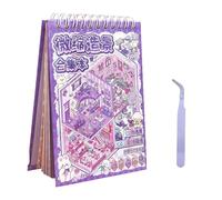 HAOXIZI Lot de 10 Autocollants 3D pour Maison avec Pince à épiler, scène 3D, scènes d'autocollants, Livre, Autocollants pour Adultes et Enfants