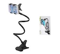Haoxuann Support Col de Cygne Téléphone, Portable Support Universel Support de Téléphone Pliable Rotation 360° Réglable Stand Smartphone avec Clip,Utilisé dans Les Chambres, Bureaux, Voitures (Noir)