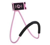 Haoxuann Support Telephone,360° Rotatif Support Autour Cou Flexible Mobile Phone Holder Stand Lazy Bracket pour lit Multifonction Support Smartphone Bureau Réglable Support (Rose)