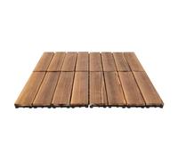Haoxuesen 36 Dalles Emboîtables en Bois Dur pour Terrasse, Dalles Emboîtables en Bois, Dalles Emboîtables pour Terrasse 12« × 12 », Emboîtables pour Extérieur, Terrasse, Pelouse Douce, Imperméables