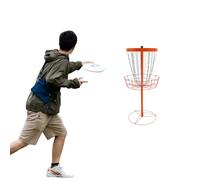 Haoxuesen Panier De Disc Golf 24 Chaînes Cible Golf À Disque Portable, Filet Entraînement Frisbee Acier Fer, Panier Pratique Jardin Parc Camping Installation Facile Extérieur Intérieur