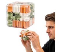 HAOXYO Cube Labyrinthe Jouet Puzzle, Bille Roulante Casse-tête, Cube Labyrinthe 3D, Jouets Éducatifs Labyrinthes pour Focus et Formation en Logique