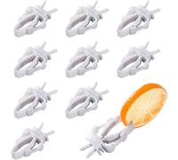 Haoyaru Lot de 10 pinces à nourriture pour cage à oiseaux pour perroquets, fruits et légumes - Accessoires adaptés pour les perroquets à longue queue, les perroquets en peau de tigre, les cacatoès