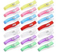 Haoyaru Lot de 21 grandes pinces à coudre polyvalentes multicolores en plastique pour patchwork, quilting, artisanat, accessoires de couture et accessoires