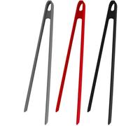 Haoyaru Lot de 3 supports de trépied, support de grille-pain, support de cuisson en silicone, support fin, support alimentaire non adhésif en silicone (31,6 cm, noir, gris, rouge)
