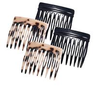 Haoyaru Lot de 4 petits peignes français pour cheveux fins et doux - Peigne latéral décoratif pour femme