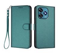 HAOYE Coque Cuir pour Oukitel C51 avec Étui Portefeuille - Housse Magnétique, Fentes Carte& Lanière Main, et Support Bumper - Vert Foncé