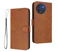 HAOYE Coque en Cuir pour DOOGEE Note 59 / Note 59 Pro, Étui Portefeuille avec Fermeture Magnétique/Carte, Housse Antichoc, Protection RFID et Support Pliable - Marron