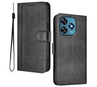 HAOYE Coque Portefeuille Cuir pour Oukitel C51 - Housse Flip Magnétique, Porte-Cartes & Support Pliable | Étui Rétro - Noir
