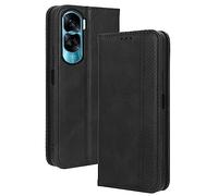 HAOYE Coque pour Honor 90 Lite, Cuir Etui Premium PU + TPU Housse Folio Flip Case, Cover Portefeuille ave ID Carte de Crédit Slot Fermeture Magnétique, Noir