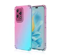 HAOYE Coque pour Huawei Honor 200 Lite, Étui en Gradient Color TPU Case Cover, Coins Renforcés Housse de Protecteur Transparente Antichoc Souple Silicone Bumper (Rose/Vert)