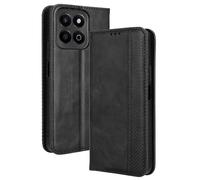 HAOYE Coque pour Huawei Honor 200 Smart, Cuir Etui Premium PU + TPU Housse Folio Flip Case, Cover Portefeuille ave ID Carte de Crédit Slot Fermeture Magnétique, Noir
