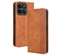 HAOYE Coque pour Huawei Honor 200 Smart, Cuir Etui Premium PU + TPU Housse Folio Flip Case, Cover Portefeuille ave ID Carte de Crédit Slot Fermeture Magnétique, Brown