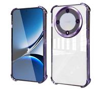 HAOYE Coque pour Huawei Honor Magic 5 Lite 5G / Magic5 Lite - Étui TPU Fin avec Coins Renforcés, Housse Antichoc, Design Transparent, Anti-Trace - Violet