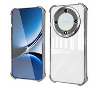 HAOYE Coque pour Huawei Honor Magic 5 Lite 5G / Magic5 Lite - Étui TPU Fin avec Coins Renforcés, Housse Antichoc, Design Transparent, Anti-Trace - Argent