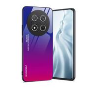 HAOYE Coque pour Huawei Honor Magic 7 Lite / Magic7 Lite, Étui en Gradient Color Back Cover en Verre Trempé Résistant aux Rayures Case, Souple Silicone TPU Anti-Choc Housse(4)