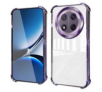 HAOYE Coque pour Huawei Honor Magic 7 Lite / Magic7 Lite - Étui TPU Fin avec Coins Renforcés, Housse Antichoc, Design Transparent, Anti-Trace - Violet