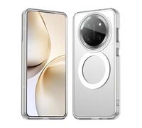 HAOYE Coque pour Huawei Honor Magic 7 Lite / Magic7 Lite - Étui TPU+PC Mince avec Finition Mate, Anti-Trace Antichoc Housse Compatible avec MagSafe Accessoires - Blanc