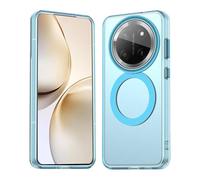 HAOYE Coque pour Huawei Honor Magic 7 Lite / Magic7 Lite - Étui TPU+PC Mince avec Finition Mate, Anti-Trace Antichoc Housse Compatible avec MagSafe Accessoires - Bleu