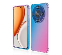 HAOYE Coque pour Huawei Honor Magic 8 Lite / Magic8 Lite, Étui en Gradient Color TPU Case Cover, Coins Renforcés Housse de Protecteur Transparente Antichoc Souple Silicone Bumper (Bleu/Rose)