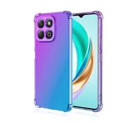 HAOYE Coque pour Huawei Honor X6b, Étui en Gradient Color TPU Case Cover, Coins Renforcés Housse de Protecteur Transparente Antichoc Souple Silicone Bumper (Bleu/Purple)