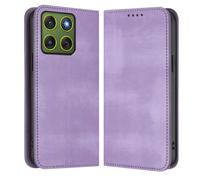 HAOYE Coque pour Motorola Moto Edge 70 5G / X70 Air, Étui Housse Portefeuille en TPU & Cuir avec Fentes Cartes/Blocage RFID/Fermeture Magnétique/Support - Violet