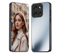 HAOYE Coque pour Motorola Moto G86 Power 5G avec Coque Mat Givré, Étui Antidérapant Fins, Housse Antichoc Anti-Empreintes, Protection Complète - Bleu Foncé