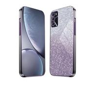 HAOYE Coque pour Oppo A16 / A54 / A16s, Étui Antichoc Cadre Galvanisé Protecteur en TPU Résistant Aux Chocs Housse avec Brillant Autocollant. Violet