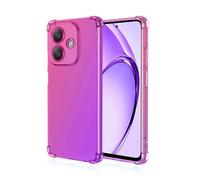 HAOYE Coque pour Oppo A40 4G, Étui en Gradient Color TPU Case Cover, Coins Renforcés Housse de Protecteur Transparente Antichoc Souple Silicone Bumper (Rose/Purple)