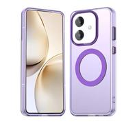 HAOYE Coque pour Oppo A40 4G - Étui TPU+PC Mince avec Finition Mate, Anti-Trace Antichoc Housse Compatible avec MagSafe Accessoires - Violet